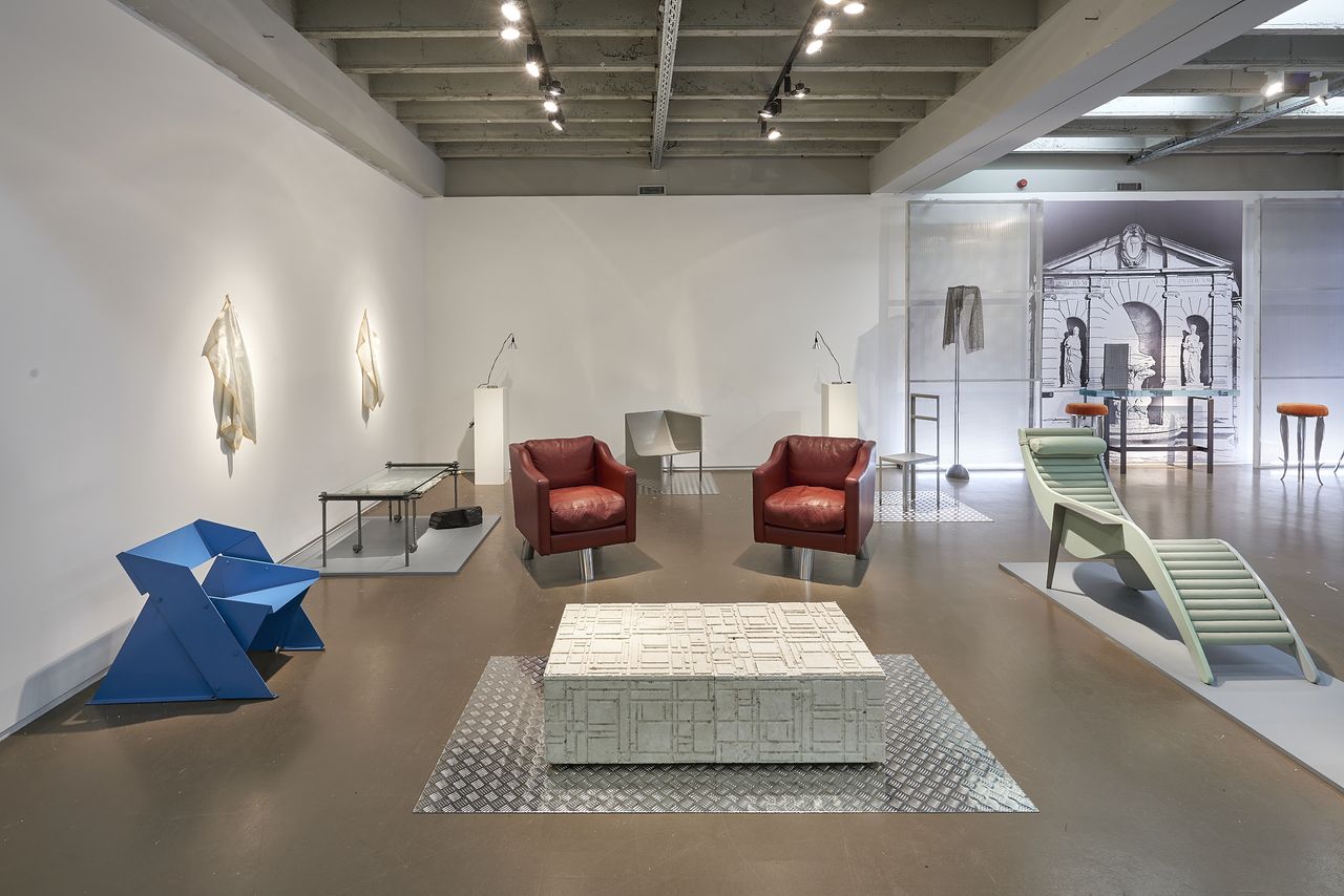 contemporary furniture in art gallery