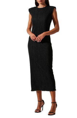 Plissé Maxi Dress