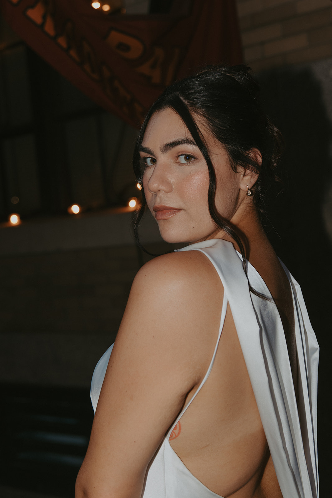 Who What Wear editor Ana Escalante shows of her glowing bridal makeup.