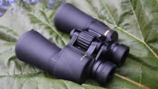 Nikon aculon 10x50 a211 binoculars rear three quarter view