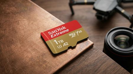 AI-Generated screenshot of a SanDisk 1TB Extreme MicroSD card