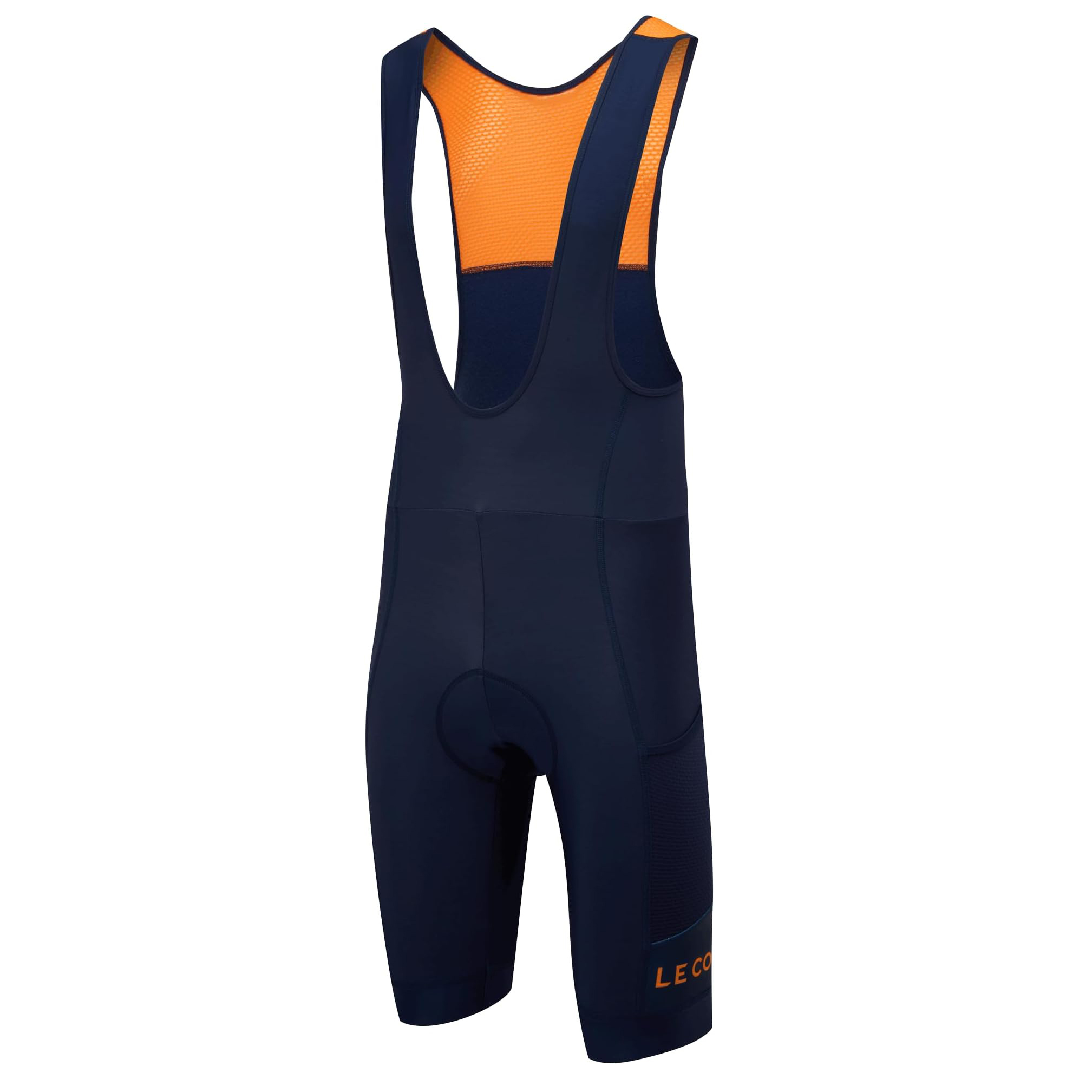 Le Col Sport Thermal Cargo Bibs in blue and orange