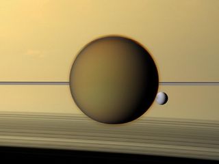 Cassini Titan Dione