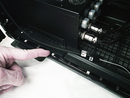 In this pic you can see both the LED strip in addition to the Aerocool fan cable