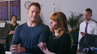 Chris Pratt and Bryce Dallas Howard in College Humor/Jurassic World skit