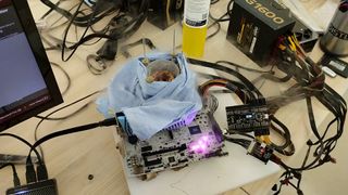 Intel Core i9-13900K being overclocked with liquid nitrogen