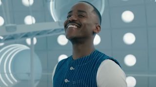 Ncuti Gatwa as The Doctor smiling before his regeneration