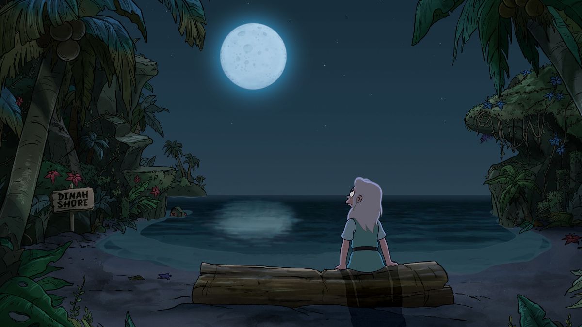 Bean on Mermaid Island in Disenchantment Season 3.