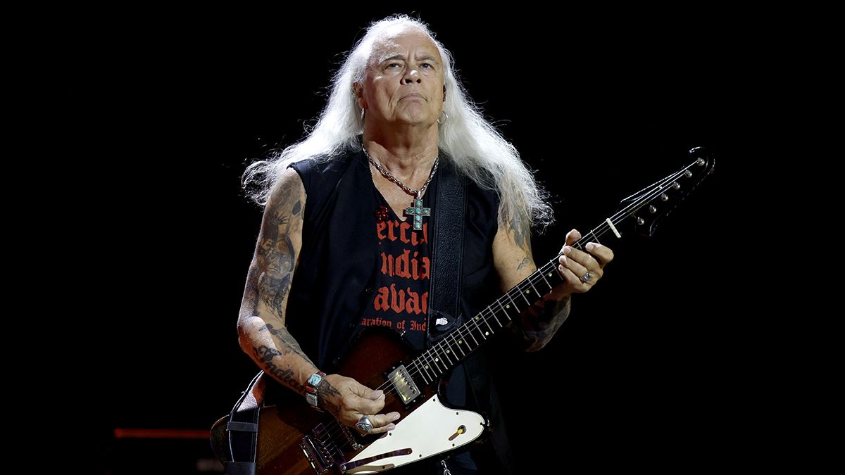 Rickey Medlocke of Lynyrd Skynyrd performs onstage during the 2024 CMA Music festival at the Nissan Stadium on June 06, 2024 in Nashville, Tennessee