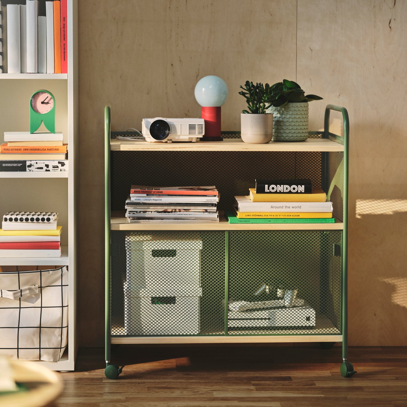 N&amp;Aring;lmakare Cabinet on Castors - Dark Green/metal 79x44x88 Cm