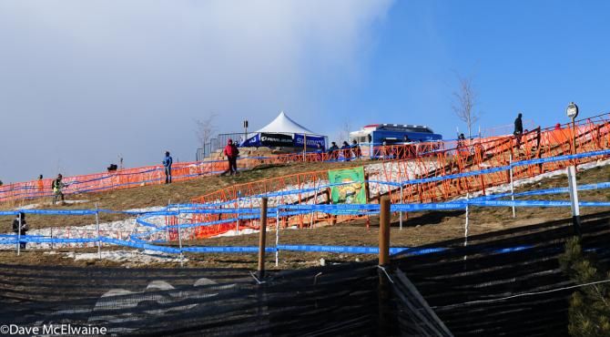 The Valmont Bike venue was mostly snow-free today