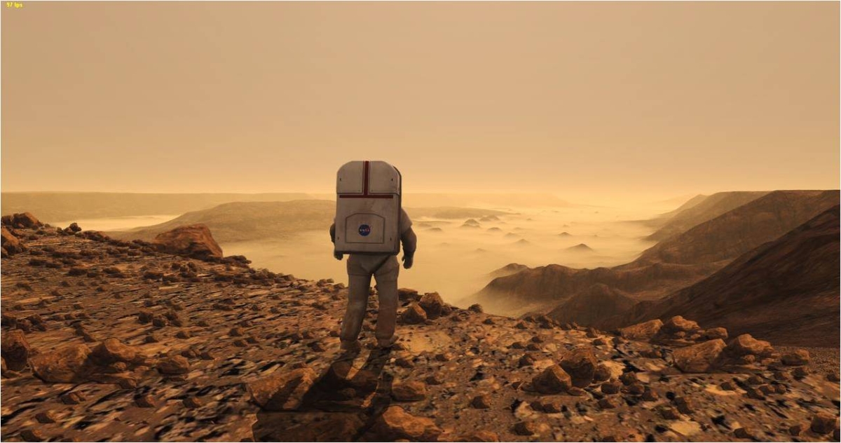 The vistas are sure to be outstanding. What is the exploration zone that crews can traverse during their time on Mars?