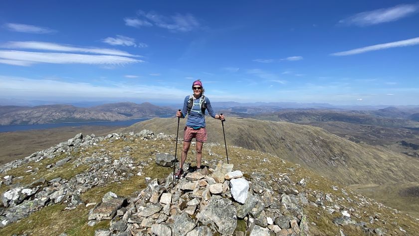 Fiona in the mountains of Moidart, Scotland