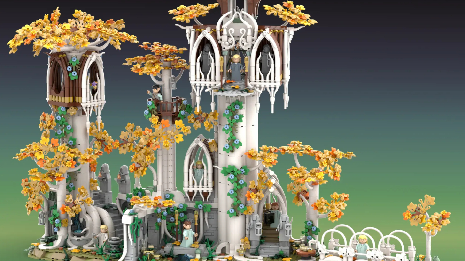 A fan-submitted Lothlorien design against a green background