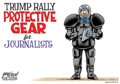 Political Cartoon U.S. Trump Journalists