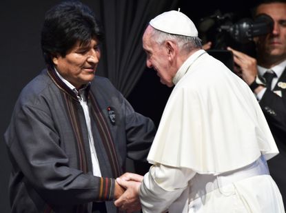 Pope Francis and Evo Morales