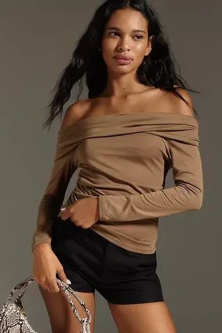 Nation Ltd Abana Draped Off-The-Shoulder Top