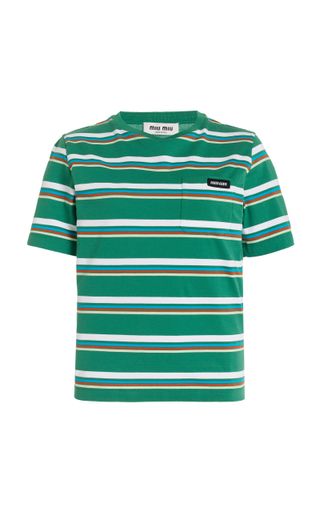 Striped Cotton Jersey T-Shirt