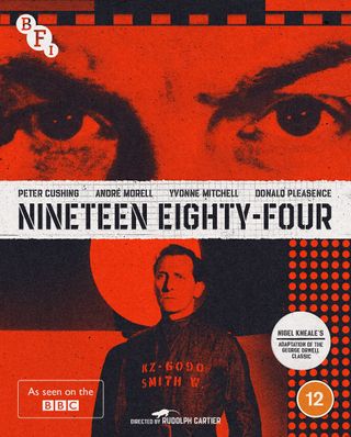 The cover of the Blu-ray of Nineteen Eighty-Four.
