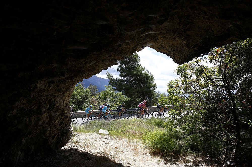 The pack rides during the 7th stage of the 99th Giro d'Italia, Tour of Italy, between Sulmona and Foligno