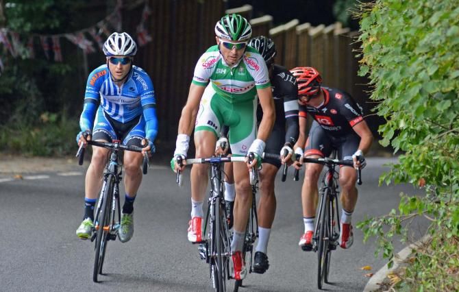 Christophe Laborie (Sojasun) leads the four man break early on