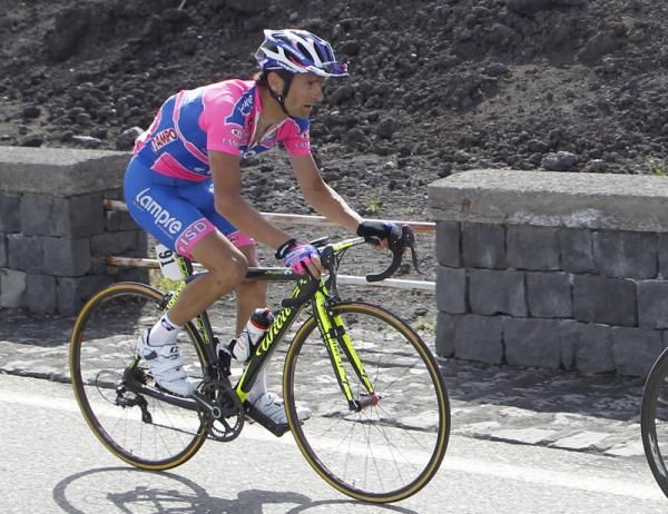 Michele Scarponi on the final climb of the day