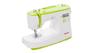 Necchi NC-102D sewing machine: touts a modern design, pop of color, and 200 utility and decorative stitches
