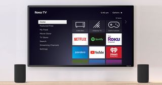 A screenshot of the Roku TV interface on a TV