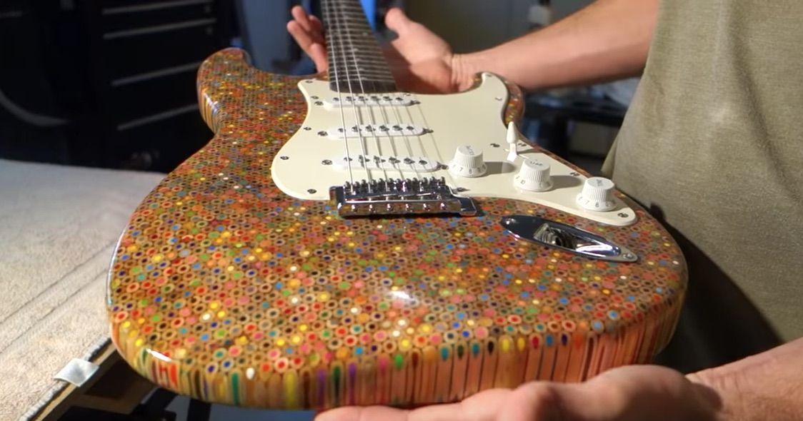 This Amazing Strat Was Crafted from 1,200 Colored Pencils Guitar World