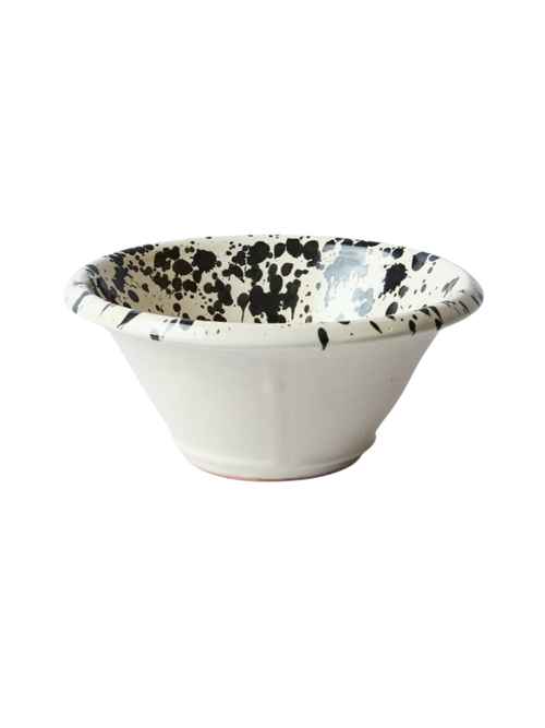 Montegranaro Black & White Splatterware Mixing Bowl