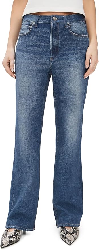 rag & bone, Rag & Bone Women's Miramar Shea Relaxed Straight Jeans, Cosmos, Blue, 30