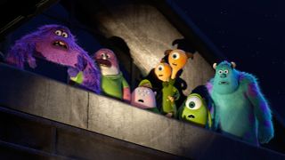 Mike, Sulley and all the new characters in Monsters University.