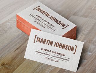 Free Business card templates: Letterpress