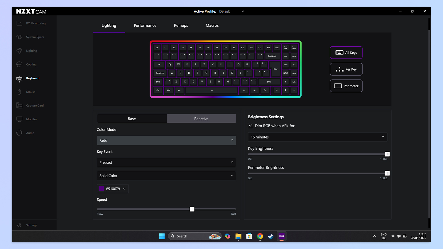 NZXT CAM software on Windows