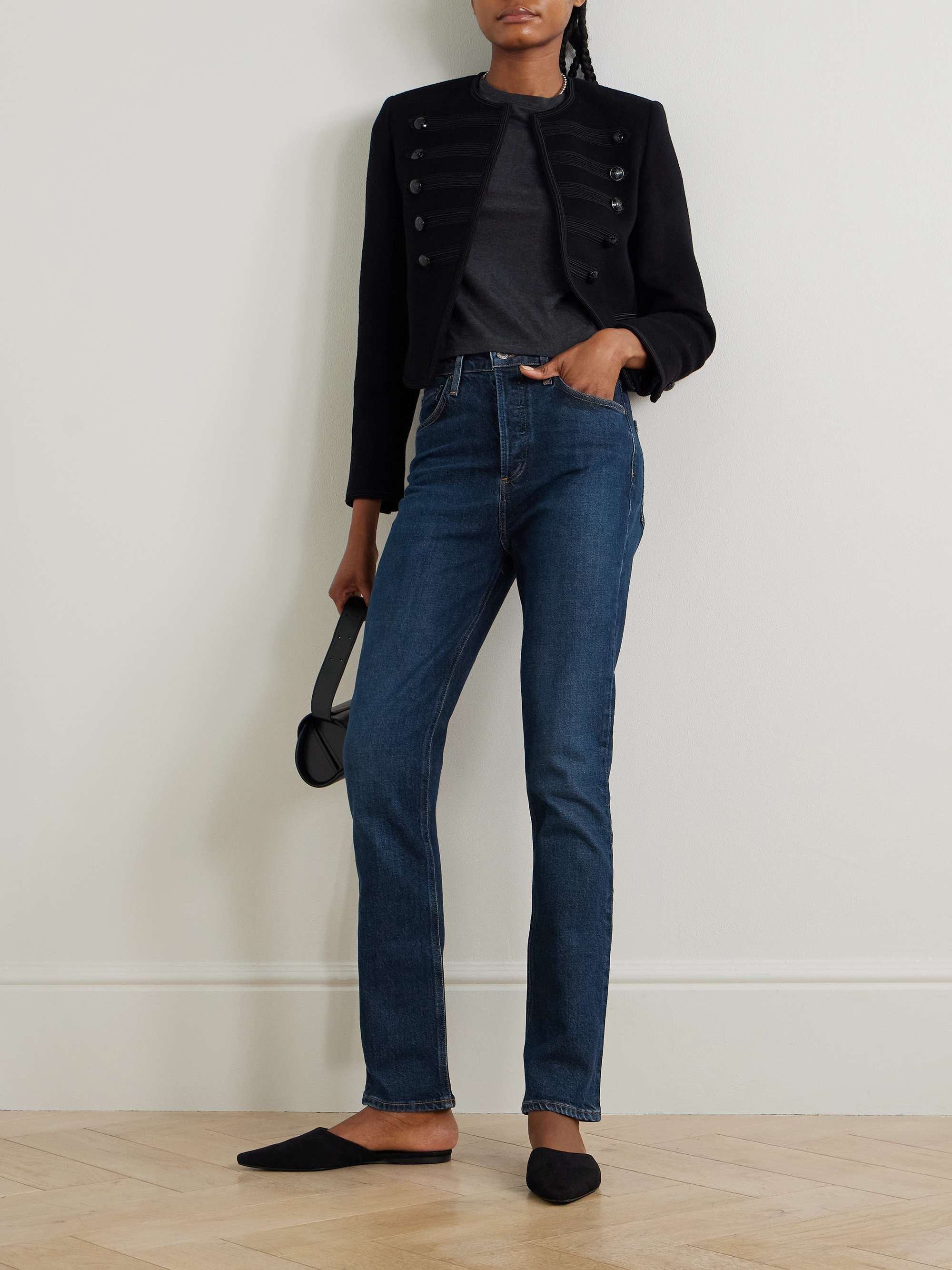 Freya high-rise slim organic jeans