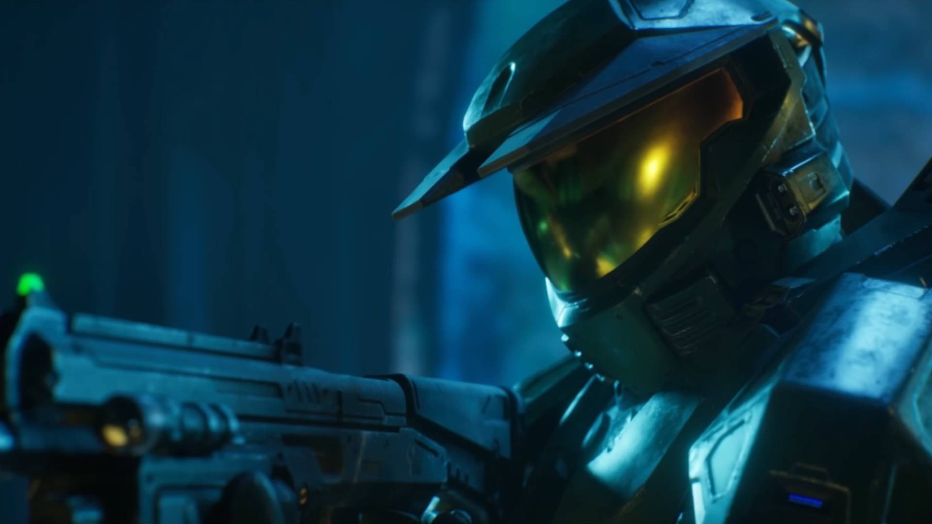 Halo Campaign Evolved Two Betrayals cutscene master chief with shotgun preparing to fight