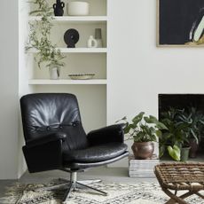 White living room with eames armchair