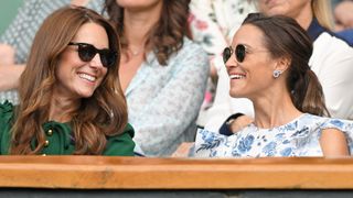 Catherine, Princess of Wales and Pippa Middleton in the Royal Box at Wimbledon 2019