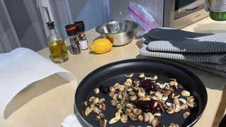 mushrooms cooked in the panasonic chefmaker