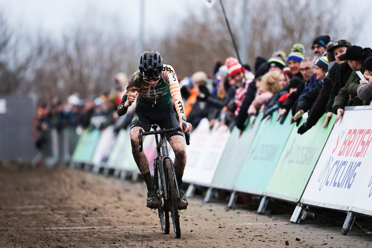 Picture by Alex Whitehead/SWpix.com - 12/01/2024 - Cycling - British Cycling Lloyds Cyclo-cross National Championships 2025 - Cyclopark, Gravesend, Kent - Elite Open - Daniel Barnes (Spectra Racing p/b DAS) Wins Bronze