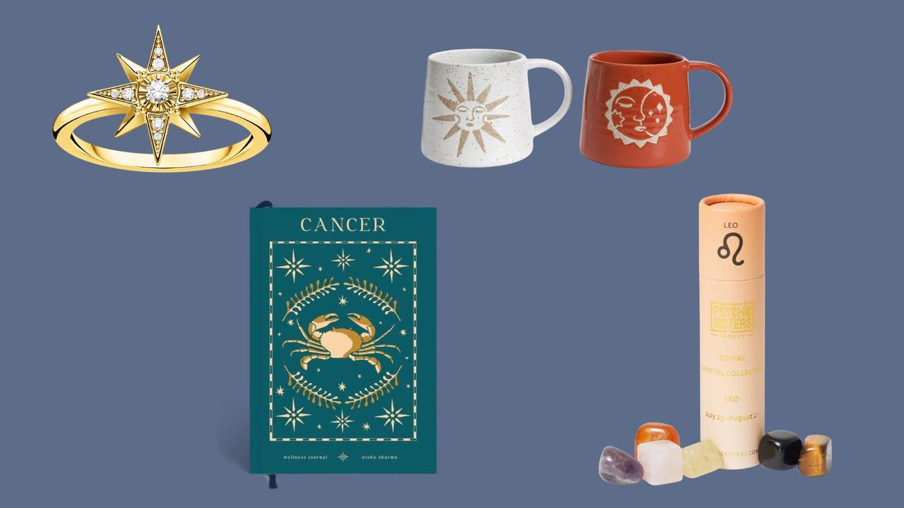 a collage of astrology gifts