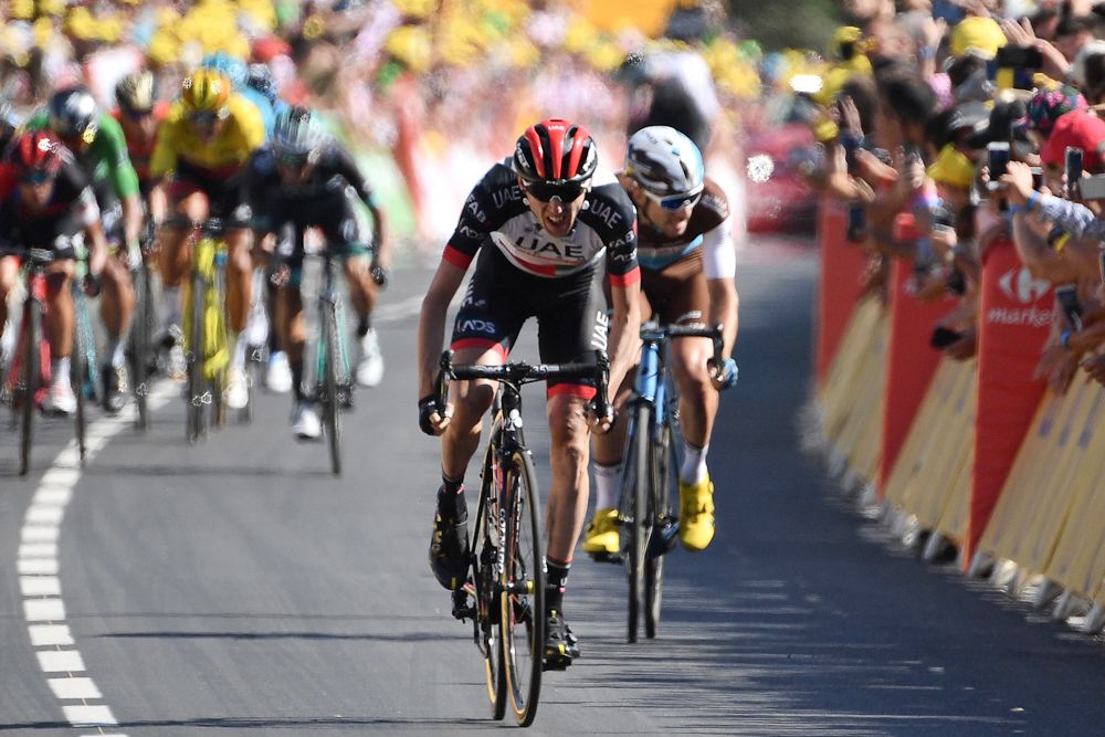 Dan Martin (UAE Team Emirates) on his way to winning stage 6 at the Tour de France