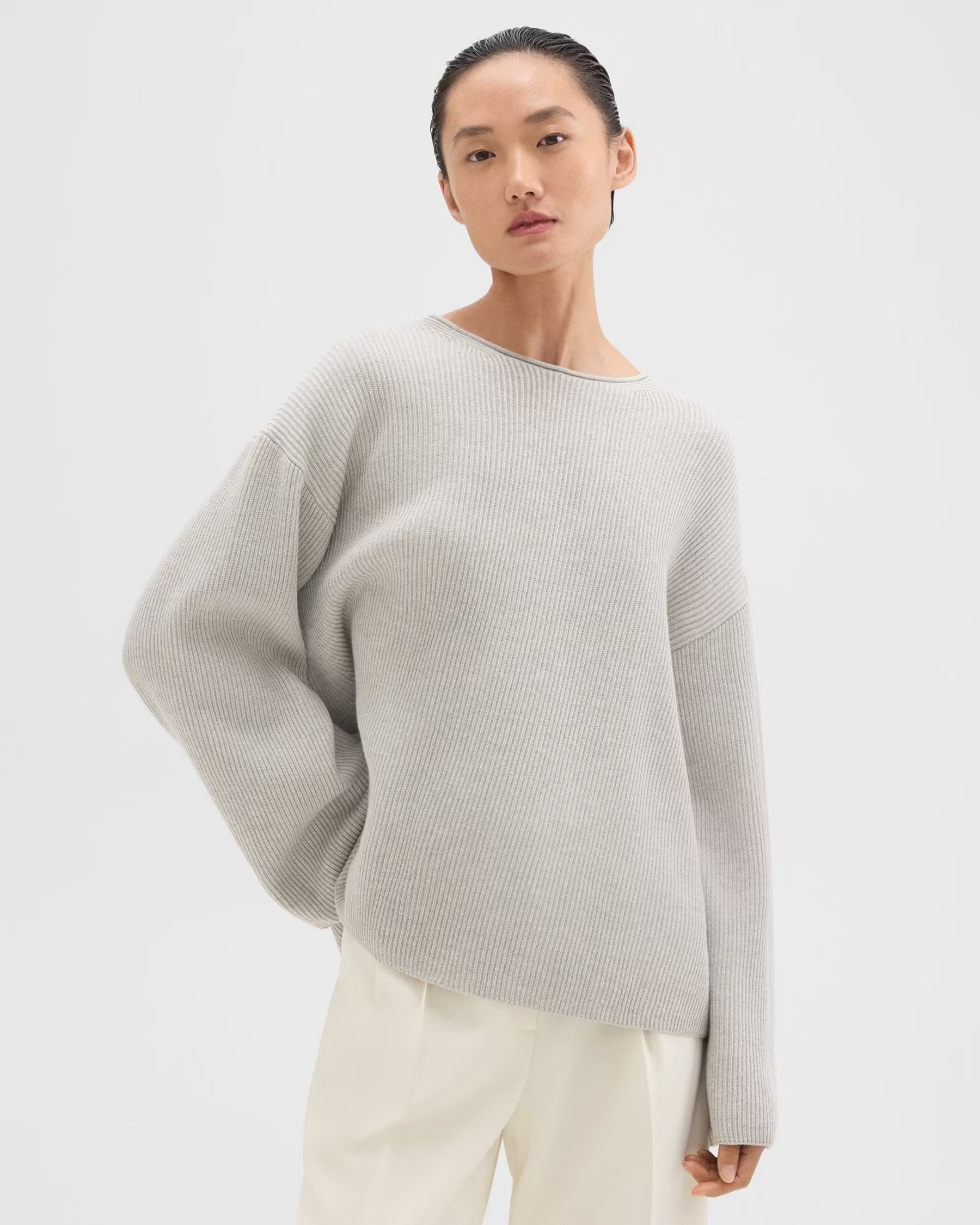 Oversized Sweater in Cotton-Cashmere