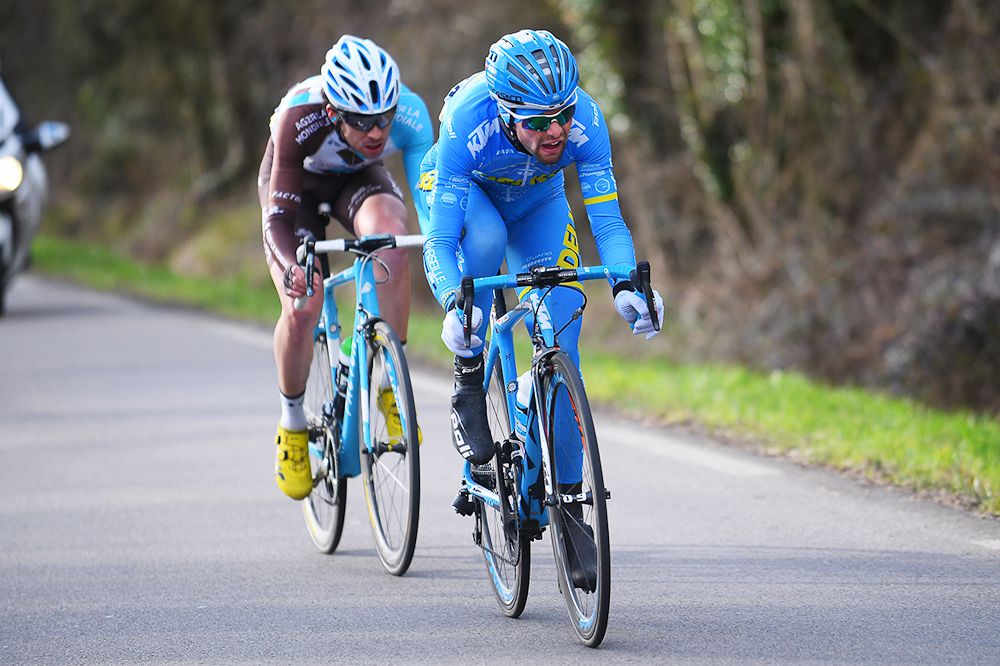 Romain Combaud and Piere Latour in the breakaway at Paris-Nice