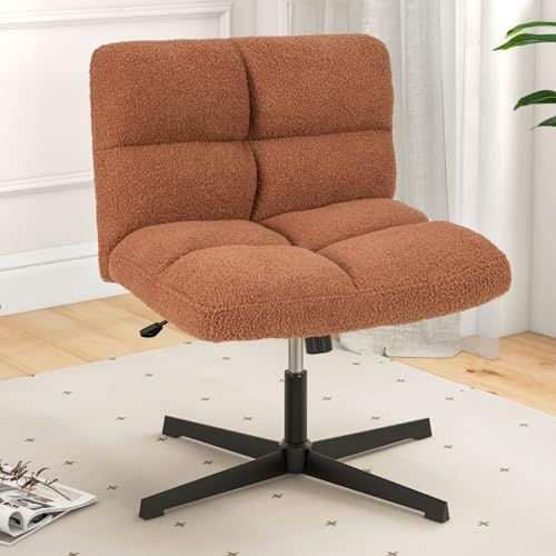 Criss Cross Chair, Faux Fur Armless