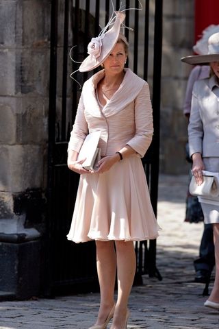 Sophie, Duchess of Edinburgh's blush-coloured statement collar look