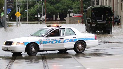 A Houston Police Department car.