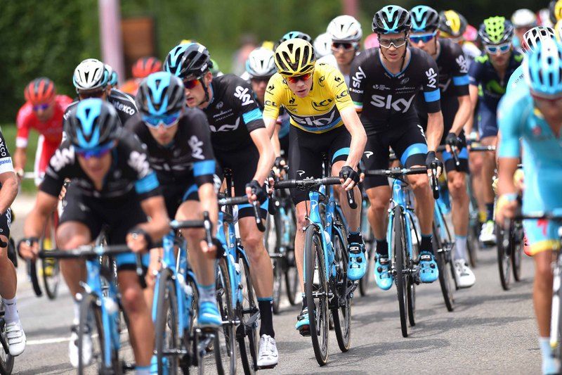 Team Sky had the yellow jersey today