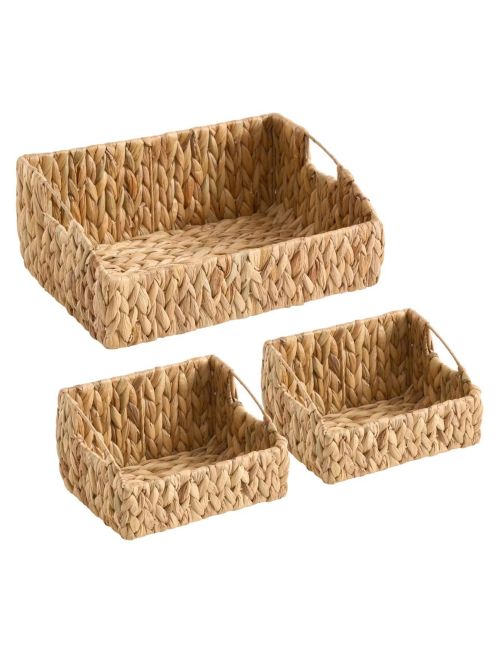 Ornavo Home 3-Pack Water Hyacinth Storage Baskets