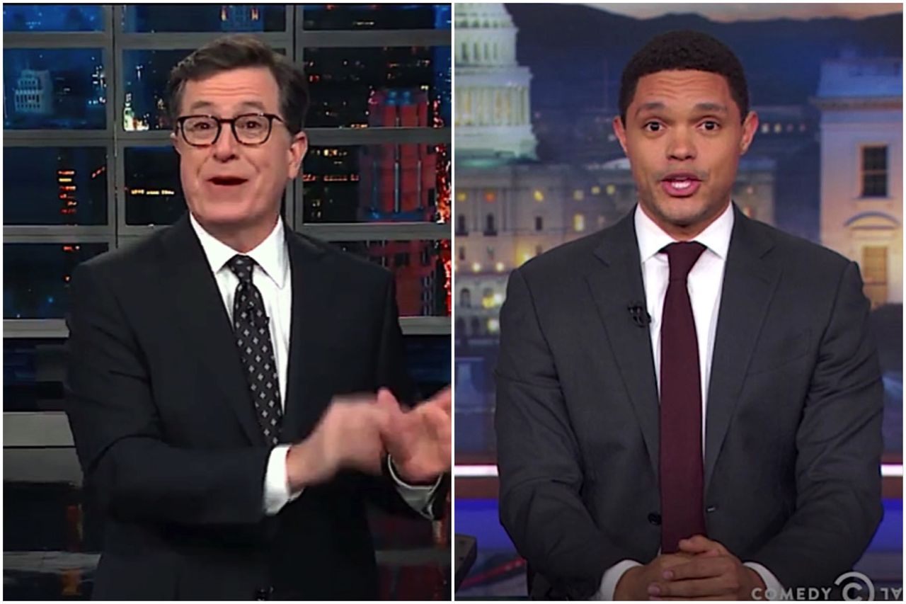 Trevor Noah and Stephen Colbert tackle the Michael Cohen raid